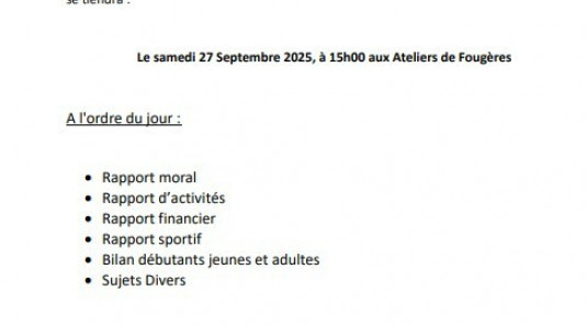 Assemblée Générale Annuelle